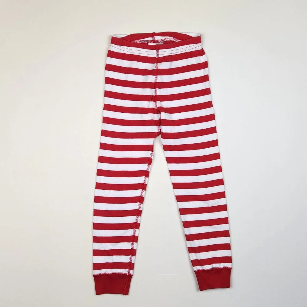 Hanna Andersson Red White Stripe Long John Pajama Pants sz US 5 110cm